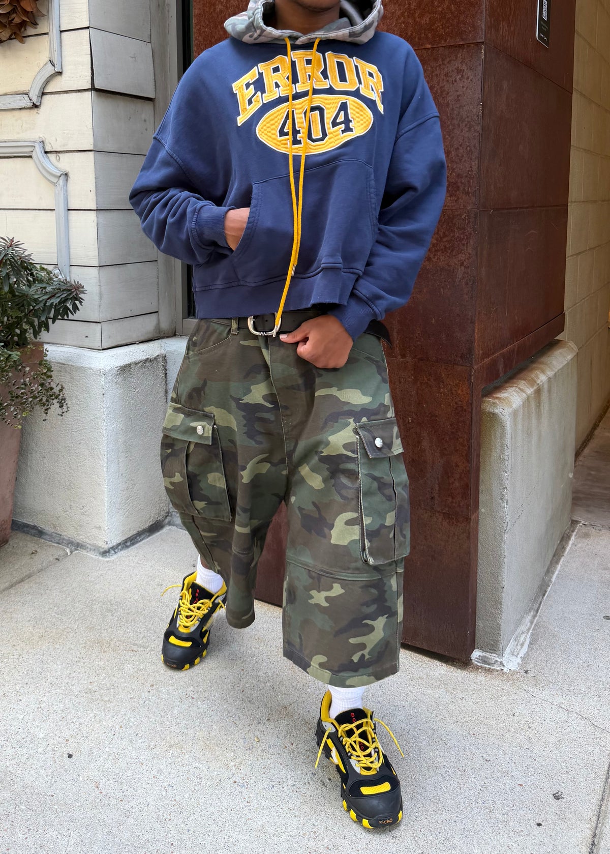 404 Shell Hoodie Navy/Camo